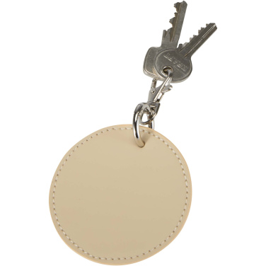 Logo trade advertising product photo of: Resi Plus GRS recycled round charm keychain 