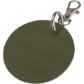 Resi Plus GRS recycled round charm keychain , Forest green