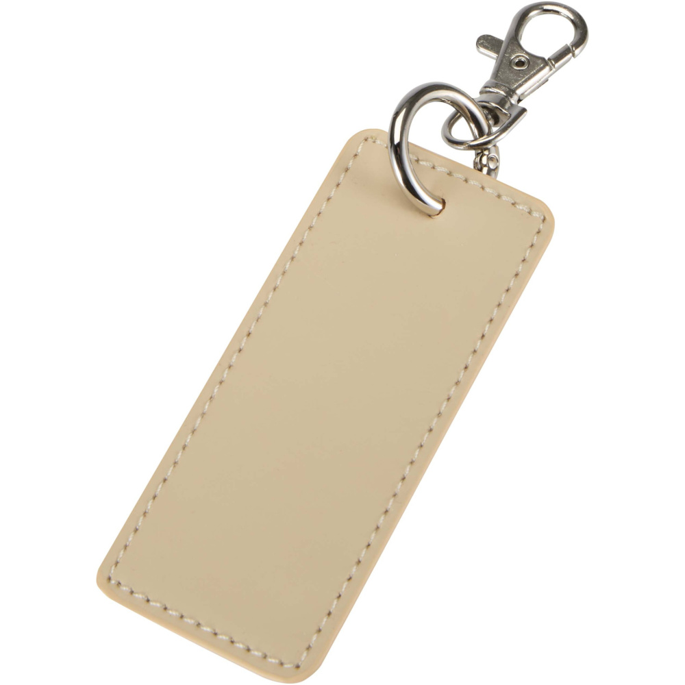 Logotrade promotional products photo of: Resi Plus GRS recycled rectangle charm keychain