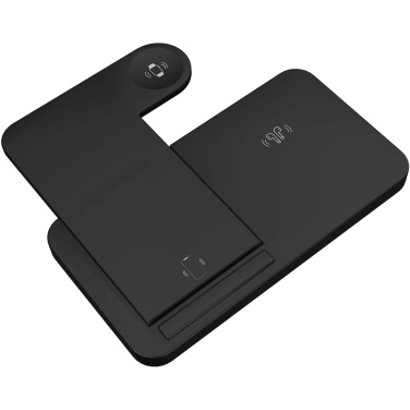 Logo trade advertising products picture of: SCX.design W28 3-in-1 wireless charging base with phone stand