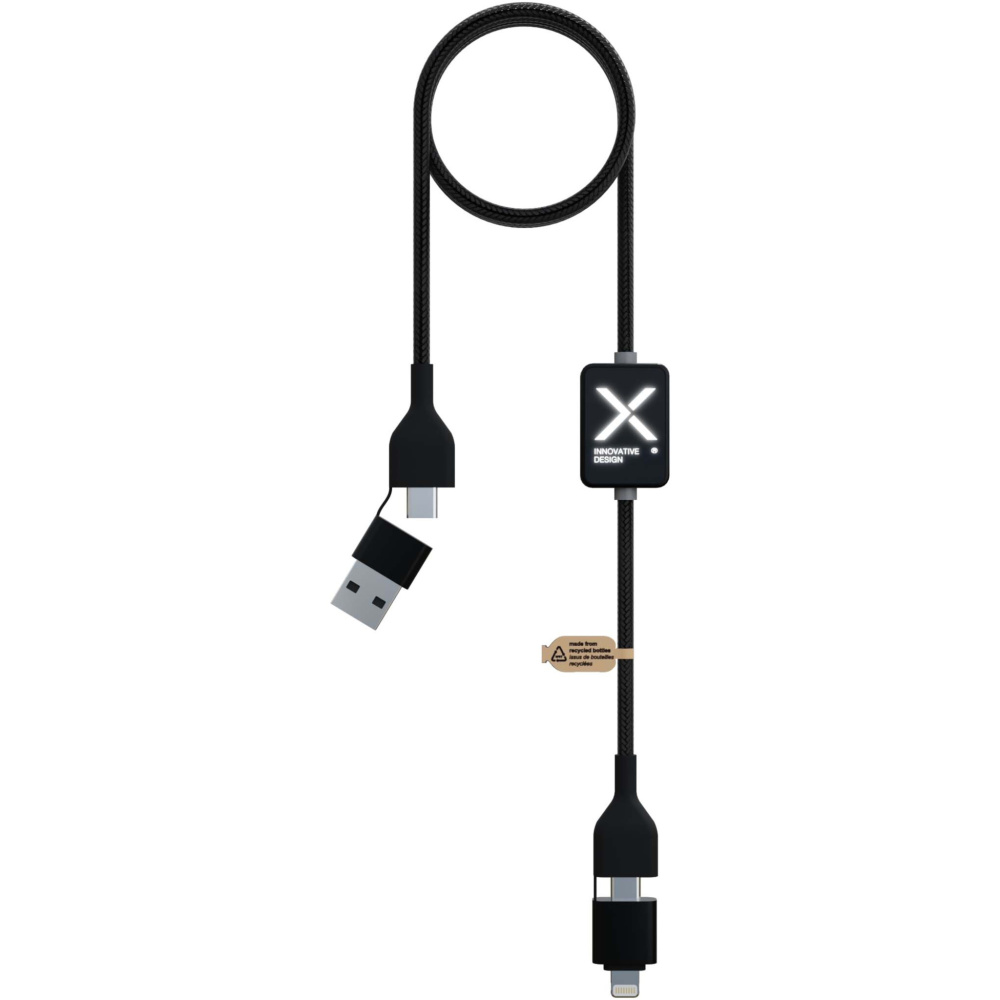 Logo trade corporate gifts picture of: SCX.design C32 60W switch charging cable with light-up logo