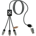 SCX.design C33 60W Type-C charging cable with dual light-up logo, Heather Black