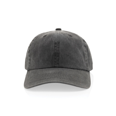 Logo trade promotional gift photo of: BEAU AWARE™ Washed 6 panel 270gsm cotton twill cap