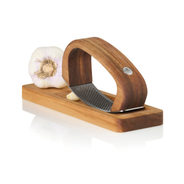 Logo trade promotional merchandise image of: AdHoc RoccaAlio Garlic press with chopping board