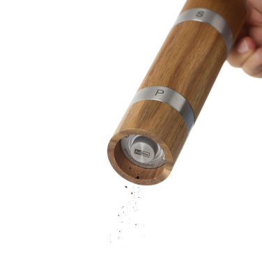 Logo trade corporate gifts image of: AdHoc Duomill Pepper and salt double mill