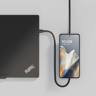 Logo trade business gifts image of: Zens Charging Cable USB C - C Pro 2