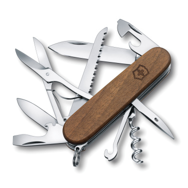 Logo trade promotional gifts picture of: VICTORINOX Pocket Knife Huntsman Wood 13 functions