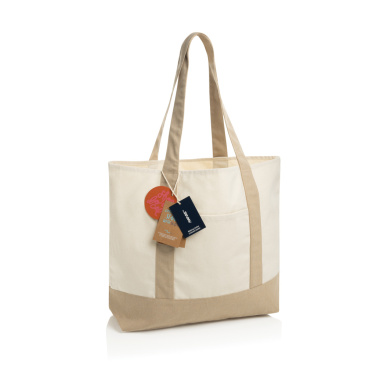Logotrade promotional item picture of: SHOP LOCAL AWARE™ recycled cotton 350gsm Tote bag