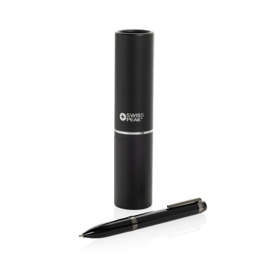 Logo trade promotional item photo of: Swiss peak OSLO recycled stainless steel deluxe pen
