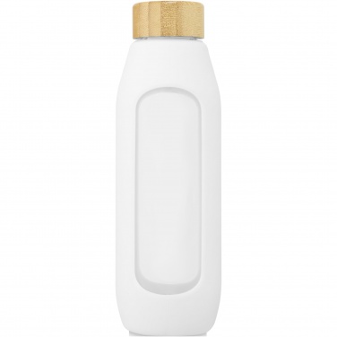 Logotrade firmakingituse foto: Tidan 600 ml boorsilikaatklaasist pudel silikoonkäepidemega