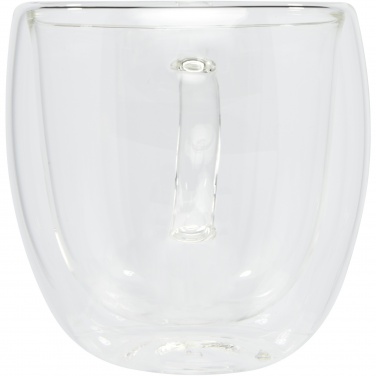 Logotrade firmakingid pilt: Manti 2-osaline 250 ml topeltseinaga klaasist tass bambusest alusega 