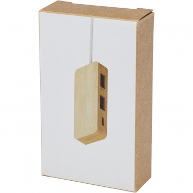 Logo trade reklaamkingituse pilt: Tapase bambusest USB-jaotur