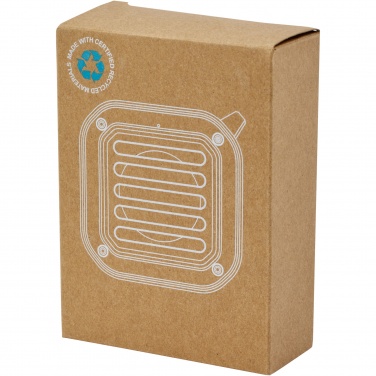 Logotrade firmakingi foto: Solo 3W IPX5 RCS taaskasutatud plastikust päikeseenergia Bluetooth® kõlar karabiiniga 