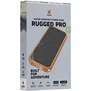 Logo trade firmakingituse pilt: Xtorm XR202 Xtreme 20 000 mAh 35 W QC3.0 veekindel vastupidav akupank koos taskulambiga