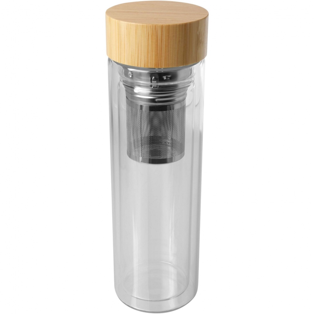 Logotrade firmakingituse foto: Bailey 400 ml borsilikaatklaasist infusioonipudel bambusest kaanega