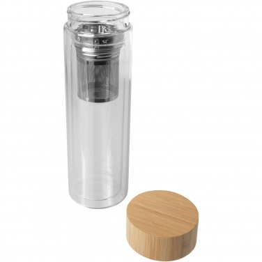 Logotrade meene foto: Bailey 400 ml borsilikaatklaasist infusioonipudel bambusest kaanega