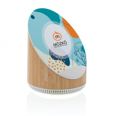 Logo trade ärikingi pilt: Ovate bambusest 5W kõlar koos 15W juhtmevaba laadijaga
