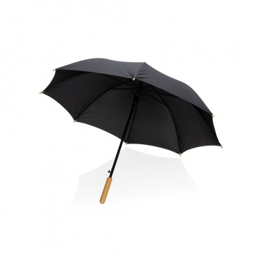 Logotrade meene foto: 23" Impact AWARE™ RPET 190T automaatselt avatav bambusest vihmavari