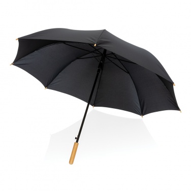 Logotrade reklaamtoote foto: 27" Impact AWARE™ RPET 190T automaatselt avatav bambusest vihmavari