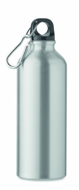 Logotrade reklaamkingid pilt: Taaskasutatud alumiiniumist valmistatud ühekordse seinaga joogipudel 500 ml karabiiniga