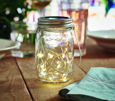 Logo trade reklaamtoote pilt: Solar mason jar välivalgusti