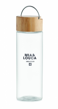 Logotrade ärikingitused pilt: Klaaspudel 500ml bambusest kaas