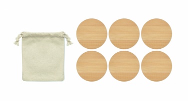 Logo trade reklaamkingituse pilt: Komplektis 6 bambusest rannaaluseid