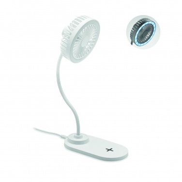 Logo trade reklaamkingi pilt: Valgusega laualaadija ventilaator