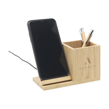 Logotrade reklaamkingid pilt: Bamboo Boss 15W laadija/pliiatsihoidja