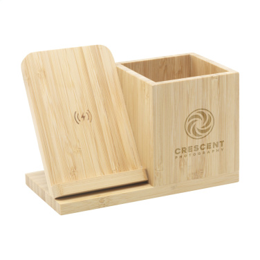 Logotrade meened pilt: Bamboo Boss 15W laadija/pliiatsihoidja