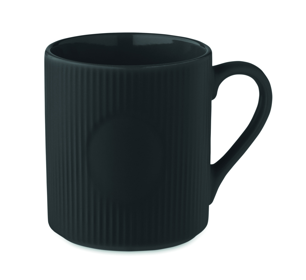 Logotrade reklaamkingitused pilt: Soonelise tekstuuriga keraamiline kruus 340 ml
