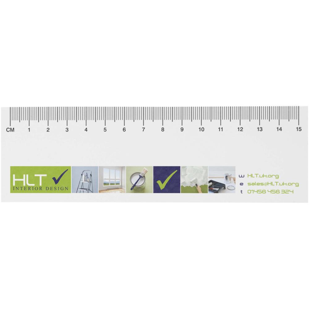 Logo trade firmakingituse pilt: Sticky-Mate® taaskasutatud kleeppaberid trükitud 15 cm joonlauaga