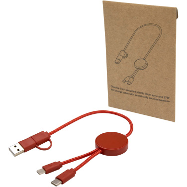 Logotrade meene foto: Citala 5-in-1 taaskasutatud plastist 30 cm kiirlaadimiskaabel