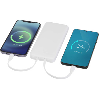 Logotrade ärikingi foto: Adhil 10 000 mAh 10W akupank kahe sisseehitatud kaabliga