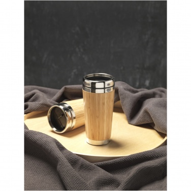 Logotrade liikelahja mainoslahja kuva: Bambupintainen Bambus-juomamuki, 450 ml