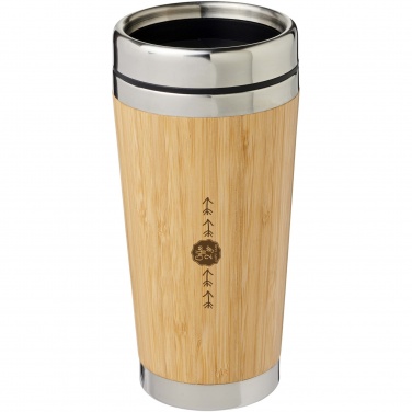 Logo trade liikelahjat tuotekuva: Bambupintainen Bambus-juomamuki, 450 ml