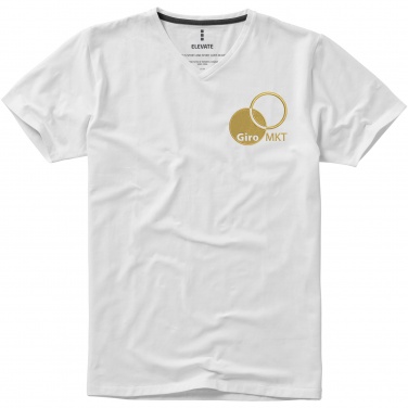 Logo trade mainoslahjat tuotekuva: Kawartha short sleeve men's organic V-neck t-shirt