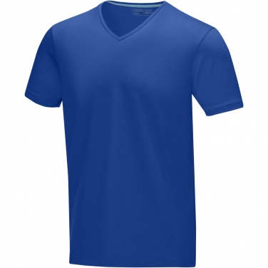 Logo trade mainostuotet tuotekuva: Kawartha short sleeve men's organic V-neck t-shirt