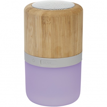 Logo trade mainoslahja kuva: Aurea Bluetooth® -kaiutin valolla, bambua 