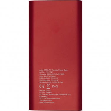 Logo trade mainostuote kuva: Juice 8000 mAh:n langaton varavirtalähde