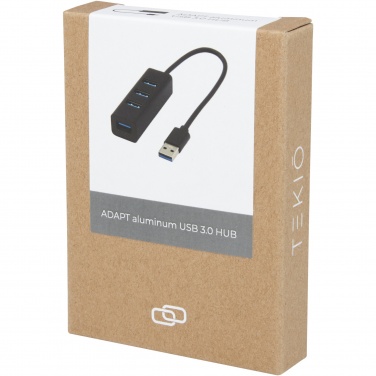 Logo trade mainoslahja kuva: ADAPT alumiininen USB 3.0-keskitin