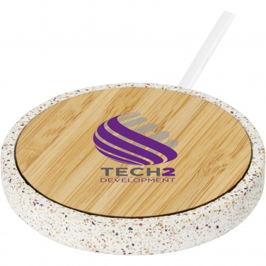 Logotrade mainoslahjat kuva: Terrazzo 10 W:n langaton latausalusta bambusta