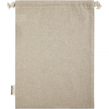 Logo trade liikelahja kuva: Pheebs 150 g/m² GRS-kierrätetystä puuvillasta valmistettu iso lahjapussi 4 l