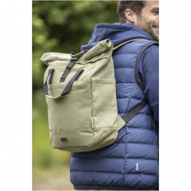 Logo trade mainostuotet tuotekuva: Joey 15” GRS-kierrätetystä kankaasta valmistettu rullattava reppu kannettavalle tietokoneelle 15 l