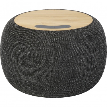 Logotrade mainoslahja ja liikelahja kuva: Ecofiber bambusta ja RPET-muovista valmistettu Bluetooth® -kaiutin ja langaton latausalusta