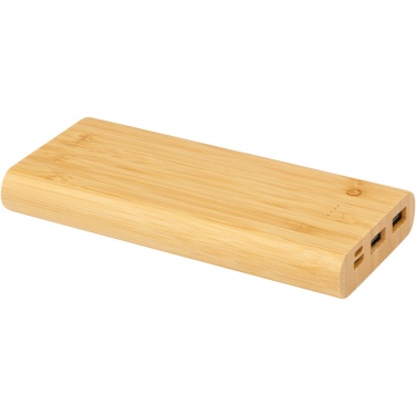 Logotrade mainoslahja tuotekuva: Tulda-varavirtalähde, 10,000 mAh, bambua