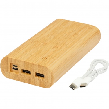 Logo trade mainostuotet tuotekuva: Tulda-varavirtalähde, 20,000 mAh, bambua