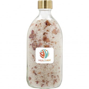Logo trade mainoslahjat tuotekuva: Wellmark Just Relax 500 ml:n kylpysuola - ruusujen tuoksu
