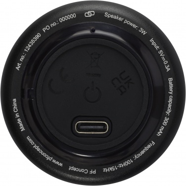Logo trade mainoslahjat tuotekuva: Rise 3 W:n RCS-kierrätetystä alumiinista valmistettu Bluetooth®-minikaiutin 