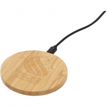 Logo trade liikelahja kuva: Essence bambuinen langaton latausalusta, 15 W